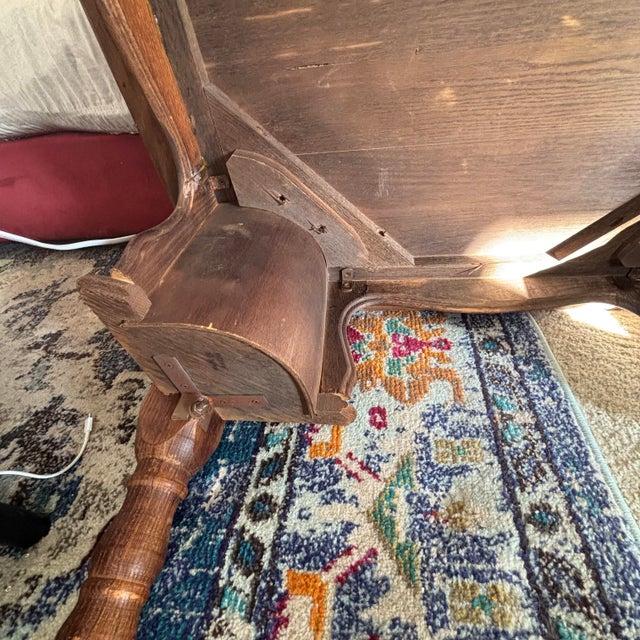 19th Century East Lake Style Solid Wood Tavern/Saloon Game Table with Mug Shelves circa 1860-90 Pine or Oak-Pine with...