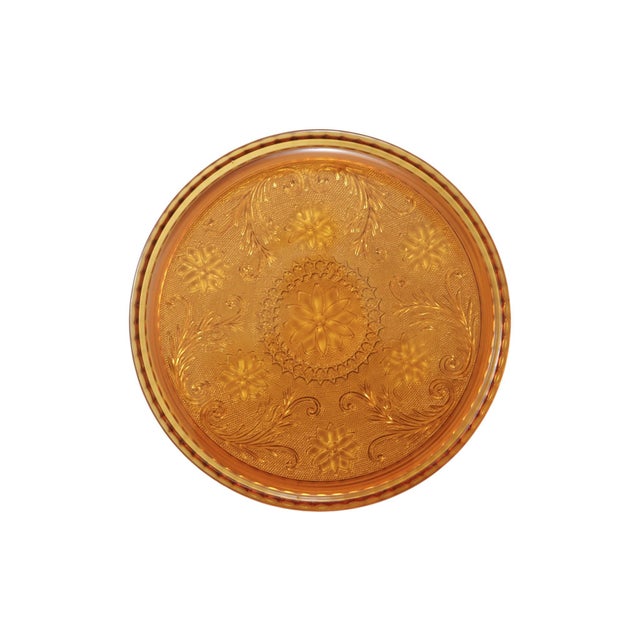 Glass Indiana Glass Amber Decanter Set, 8 Pieces For Sale - Image 7 of 7