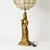 Vintage Statement Table Lamp Featuring Gold Guan Yin Figure and Capiz Shell Globe Shade For Sale In Rochester - Image 6 of 17