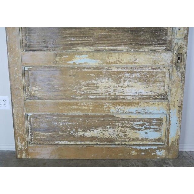 19th Century 19th Century French Hand-Painted Barn Door, Distressed Country Style For Sale - Image 5 of 6