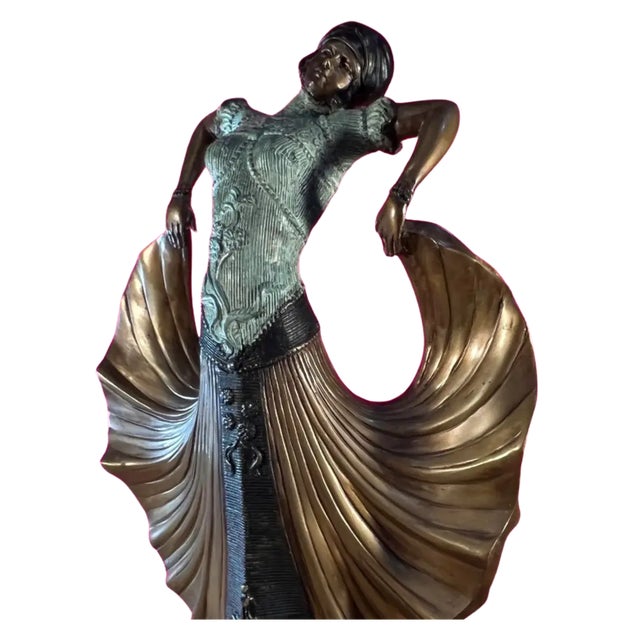 Art Deco Demetre Chiparus Bronze "Ballet Russe Danseuse" Sculpture For Sale - Image 15 of 17