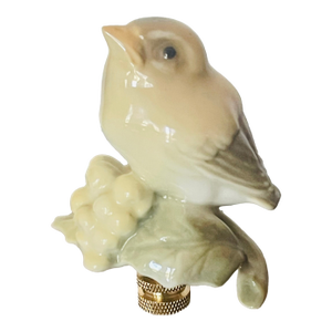 Vintage 20th Century Capodimonte Porcelain Bird as Lamp Finial