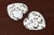 Vintage 1950's Murano Glass Heart Sculptures Paperweights Pair of White, Gold For Sale - Image 9 of 12