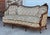Antique Victorian Walnut Serpentine Cream Floral Upholstered Sofa For Sale - Image 4 of 11