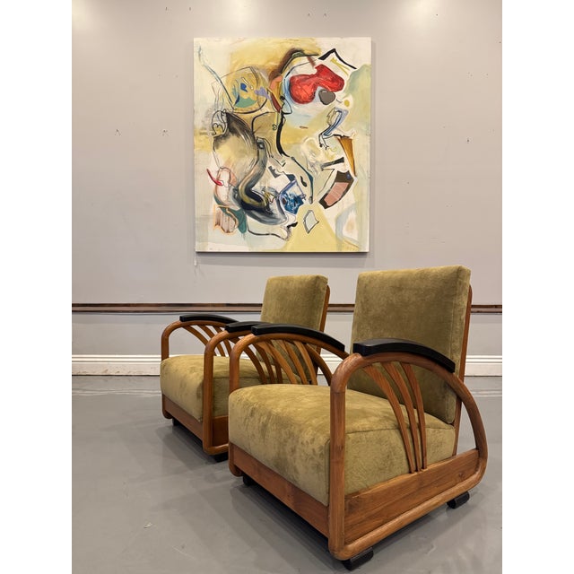 Art Deco 1930s Art Deco Loveseat & Pair of Chairs For Sale - Image 3 of 18