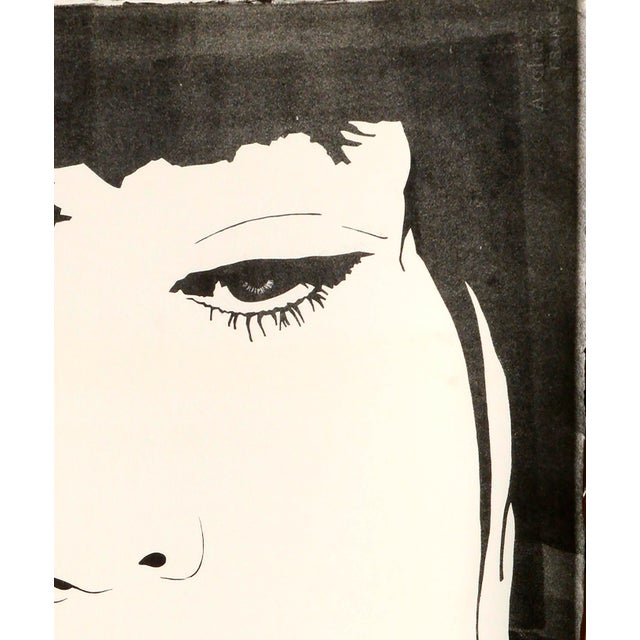 Pop Art Portrait of Kate Moss, Black & White Screen Print by Marc Foster Grant For Sale - Image 4 of 4