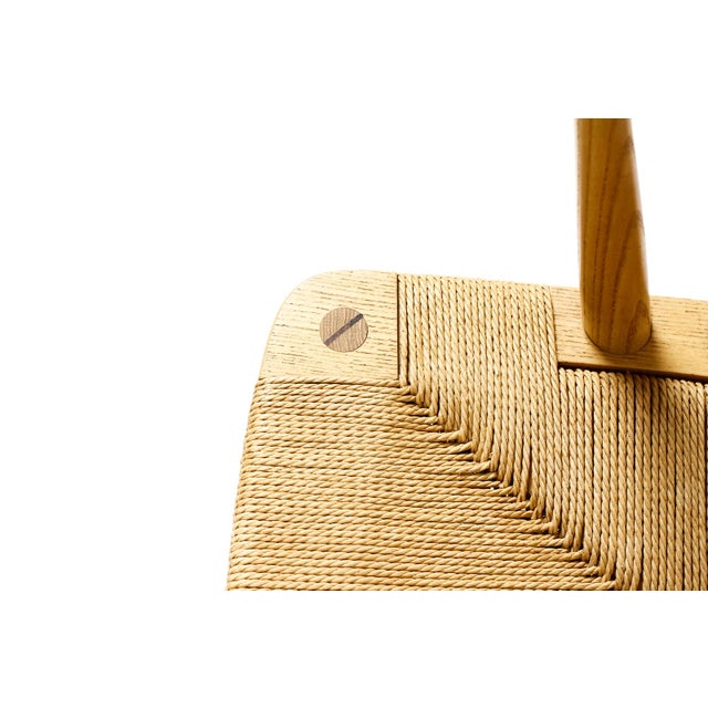 1960s Danish Modern Mid Century Peacock Lounge Armchair– Hans Wegner for Johannes Hansen — Ash + Teak For Sale - Image 11 of 12