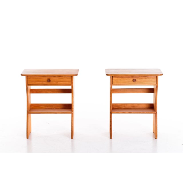 Guldheden Bedside Tables by Carl Malmsten, 1960s, Set of 2 For Sale - Image 3 of 10