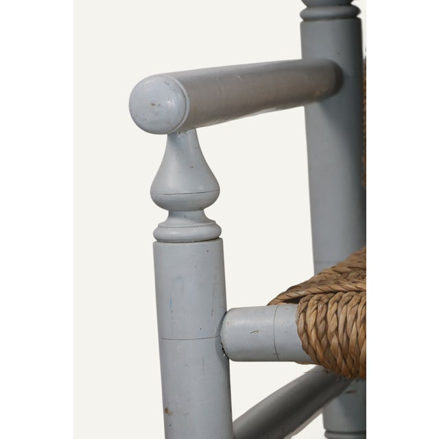Vintage Bench in Braided Rope and Painted Wood, 1950s For Sale - Image 11 of 18