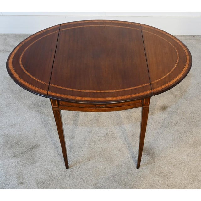 Brown Georgian Sheraton Pembroke Table Drop Leaf, 1790s For Sale - Image 8 of 11
