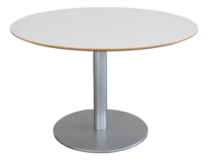 Italian Round Table in Metal and Lacquered Wood, 1990s