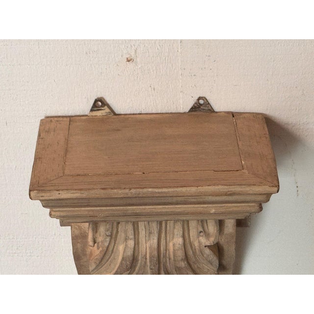 Pair of Carved Wood Wall Brackets For Sale - Image 9 of 9