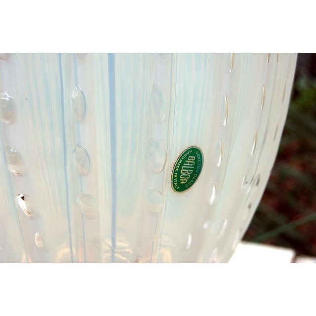 Vintage Murano White Opaline Glass Lamps For Sale In Atlanta - Image 6 of 8