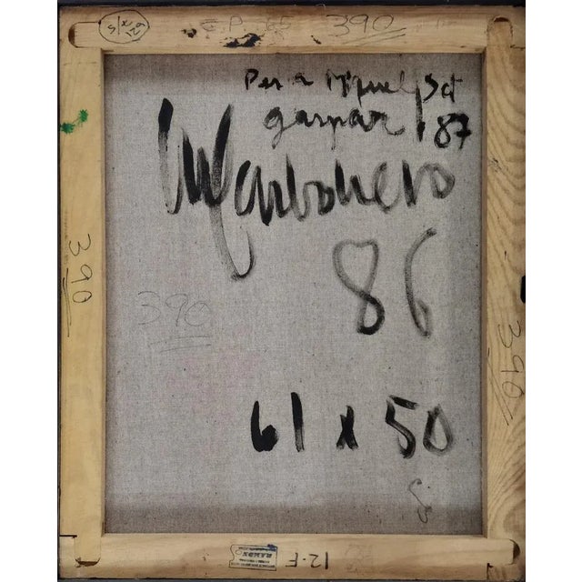 1980s Maria Carbonero, Untitled, 1986, Oil on Canvas For Sale - Image 5 of 6