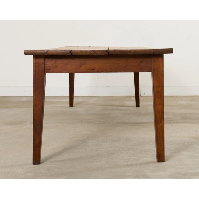 Brown 19th Century Country French Provincial Oak Farmhouse Dining Table 9.75 Ft For Sale - Image 8 of 18