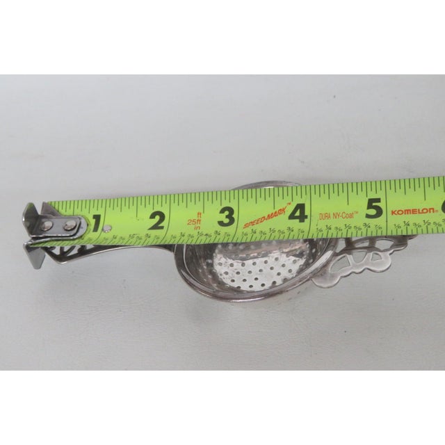 1920s Tea Strainer With Drip Stand Epns Silver Plate - 2 pcs For Sale - Image 11 of 13