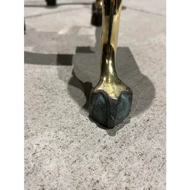 Metal 20th Century Federal Style Brass Acorn Andirons - a Pair For Sale - Image 7 of 13