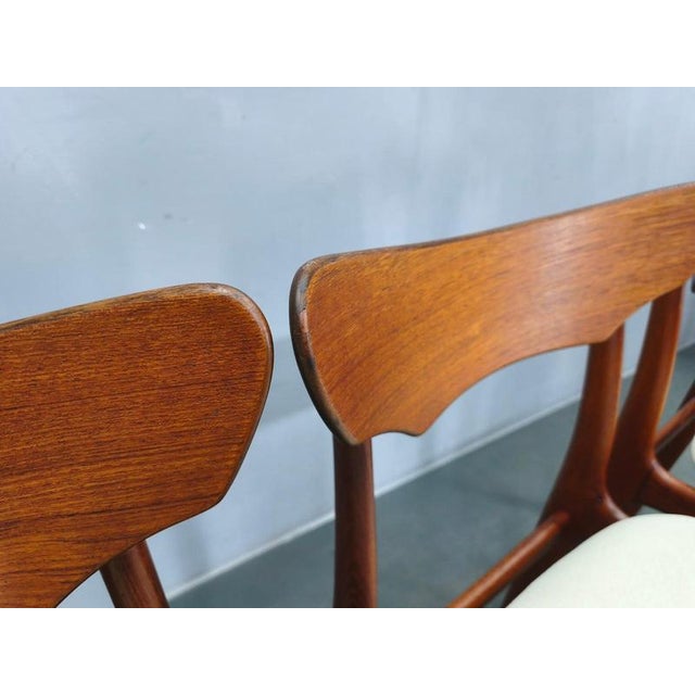 Brown Vintage Danish Teak Dining Chairs by Schionning & Elgaard, 1960s, Set of 4 For Sale - Image 8 of 15