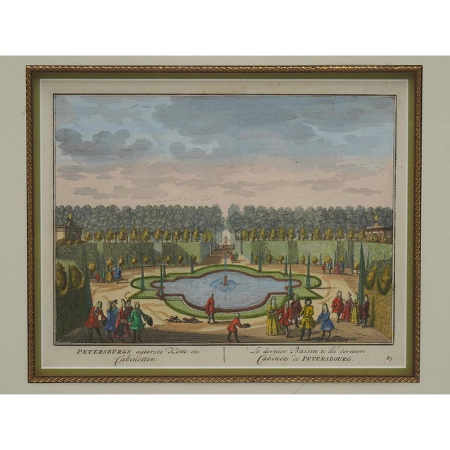 Traditional Set of 4 Carl Remshant 18th Century Colored Etchings For Sale - Image 3 of 12