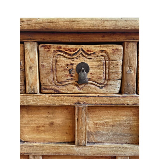 Antique Village 3-Drawer Wing Cabinet For Sale - Image 9 of 9