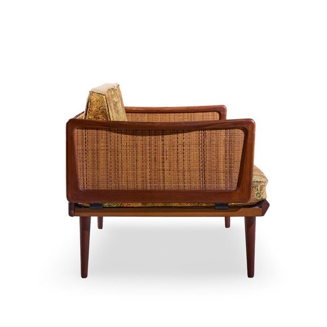 Brown Peter Hvidt and Orla Mølgaard Nielsen Mid Century Teak and Cane Daybed For Sale - Image 8 of 9