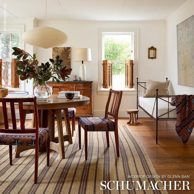 2020s Schumacher Born For Water Fabric In Terracotta For Sale - Image 5 of 6