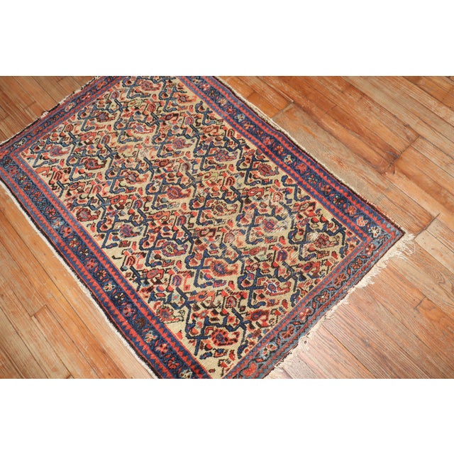Distressed Vintage Zabihi Collection Persian Throw Rug - 2'10" x 4'1" For Sale - Image 4 of 6