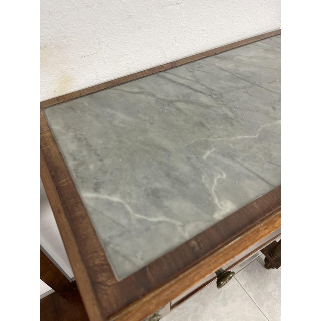 Mid-Century Italian Bedside Tables with Marble Tops, 1940s, Set of 2 For Sale - Image 4 of 18