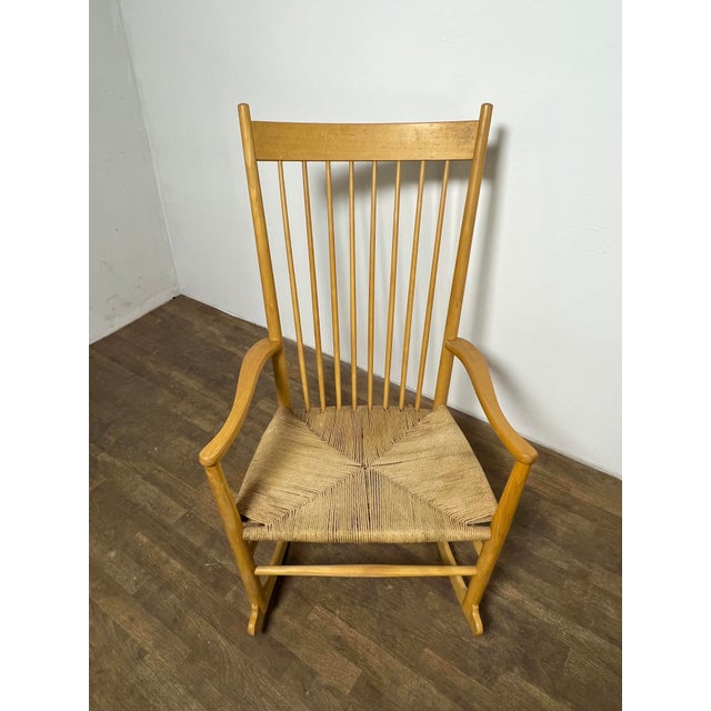 Classic Hans Wegner Danish "J16" Rocking Chair for FDB Mobler For Sale In Boston - Image 6 of 8