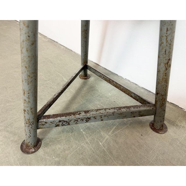 Industrial Grey Workshop Stool, 1960s For Sale - Image 11 of 18
