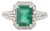 Certified Zambian Emerald Statement Ring in 14k Gold Size 5 For Sale
