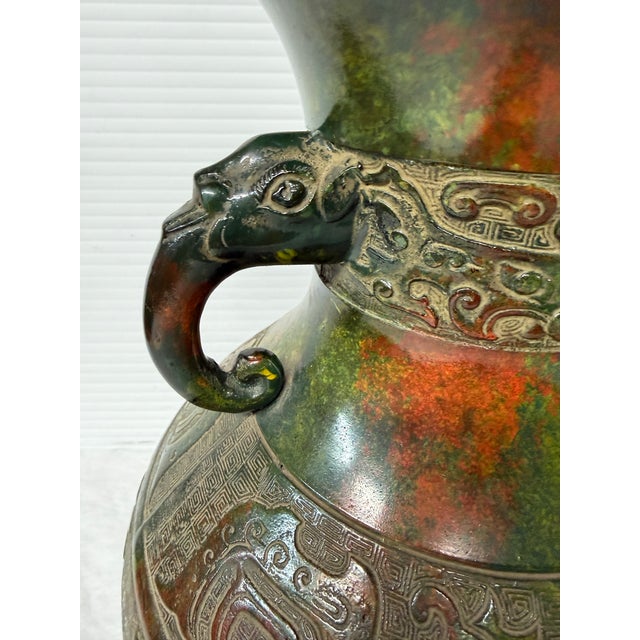 Japanese Antique Japanese Bronze Ikebana Vessel For Sale - Image 3 of 14