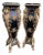 Late 20th C. Italian Baroque Black Gold Pedestals - Pair For Sale
