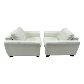 Roche Bobois Leather Sofa and Club Chairs Set. France 1990’s For Sale