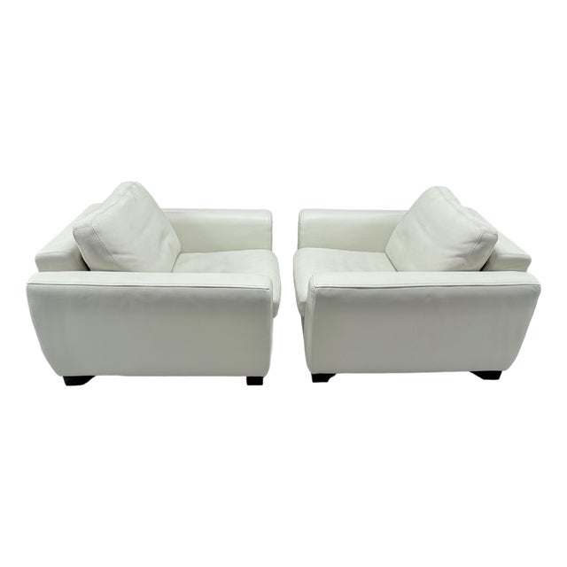 Roche Bobois Leather Sofa and Club Chairs Set. France 1990’s For Sale