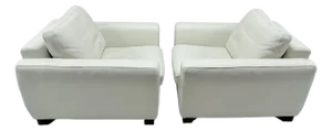 Roche Bobois Leather Sofa and Club Chairs Set. France 1990’s