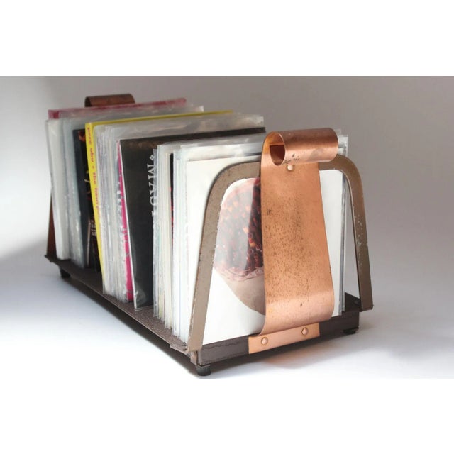 Vintage Aluminum "Scroll" LP/Vinyl/45 Record Rack For Sale In New York - Image 6 of 12