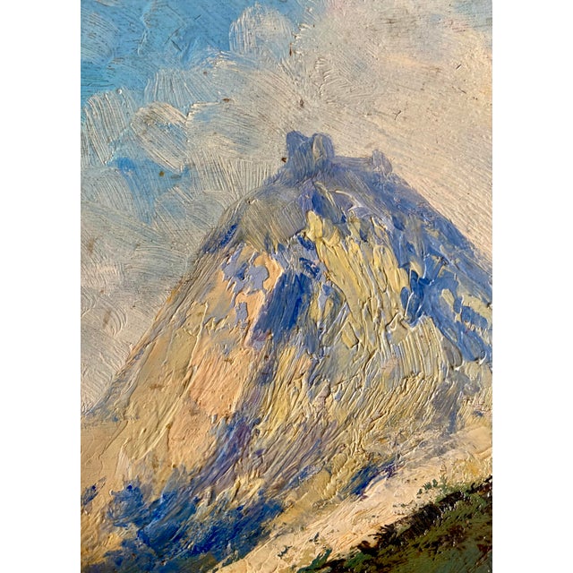 Jean-François Louis Merlet, Château De Montségur, 1939, Oil on Wood Panel For Sale - Image 3 of 7