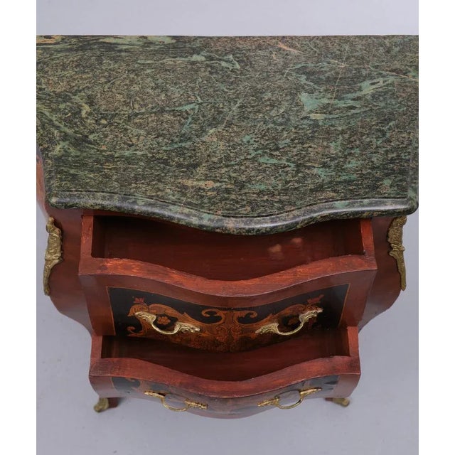 Louis XVI Style Nightstands with Marble Tops, Italy, 1950s, Set of 2 For Sale - Image 3 of 8