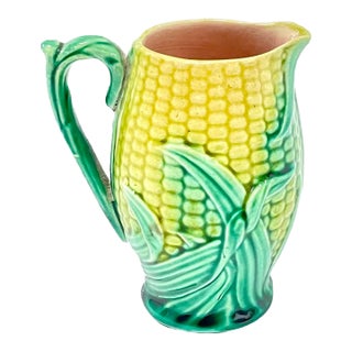 Vintage Majolica Corn Creamer For Sale