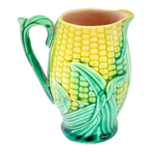 Vintage Majolica Corn Creamer