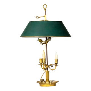 French Bouillotte Three Lights Table Lamp in Bronze For Sale