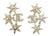 Chanel Gold CC Star Cluster Piercing Earrings, A Pair For Sale