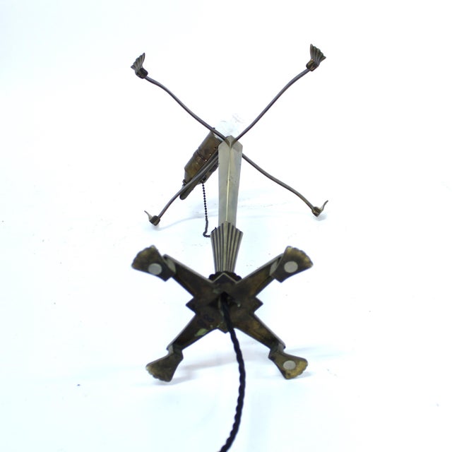 Swedish Brass Table Lamp by Elis Bergh, 1920s For Sale - Image 17 of 18