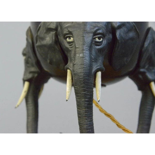 Early 20th Century Elephant Table Lamp For Sale - Image 3 of 10