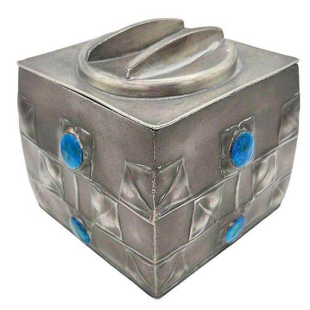 Metal 1900s Rare Arts and Crafts #0194 Tudric Pewter Box by Archibald Knox for Liberty & Co For Sale - Image 7 of 12