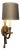Vintage Solid Brass Electric Candle Stick Rope and Tassel Wall Sconce With Linen Shade For Sale