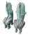 1990s Monumental Pair of Southeast Asian Verdigris Bronze Guardian Lion Statues For Sale In West Palm - Image 6 of 12