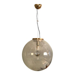1970s Italian Large Poligoso Globe Pendant Light For Sale