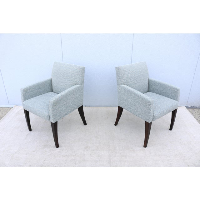 Contemporary Contemporary Modern Sedona Guest Armchairs by Bernhardt Design - A Pair For Sale - Image 3 of 12